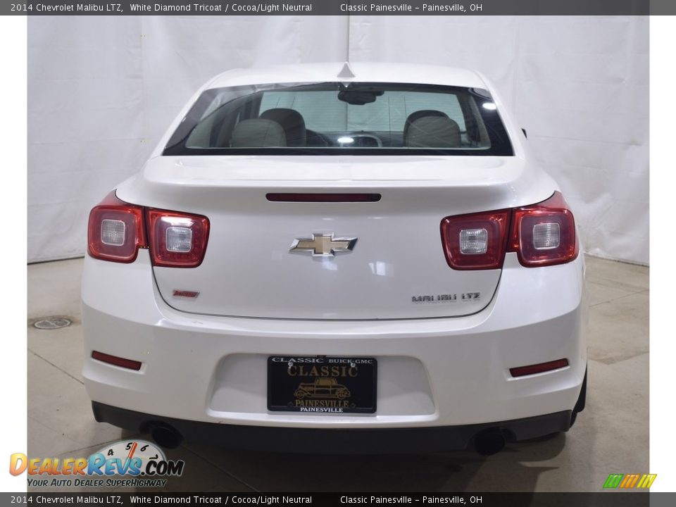 2014 Chevrolet Malibu LTZ White Diamond Tricoat / Cocoa/Light Neutral Photo #3