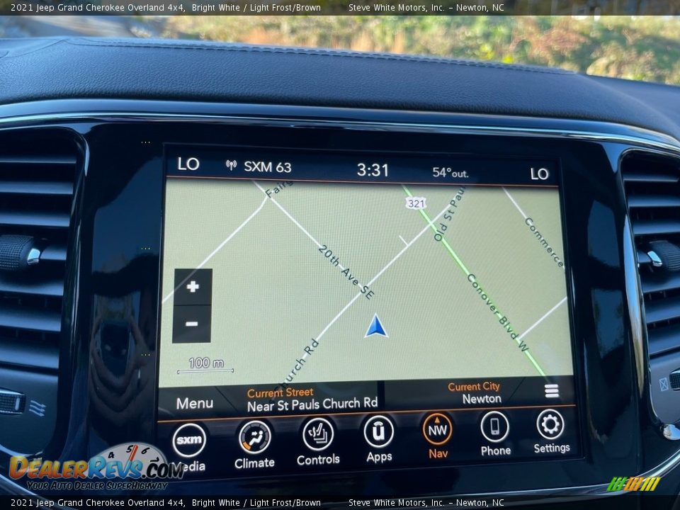 2021 Jeep Grand Cherokee Overland 4x4 Bright White / Light Frost/Brown Photo #25
