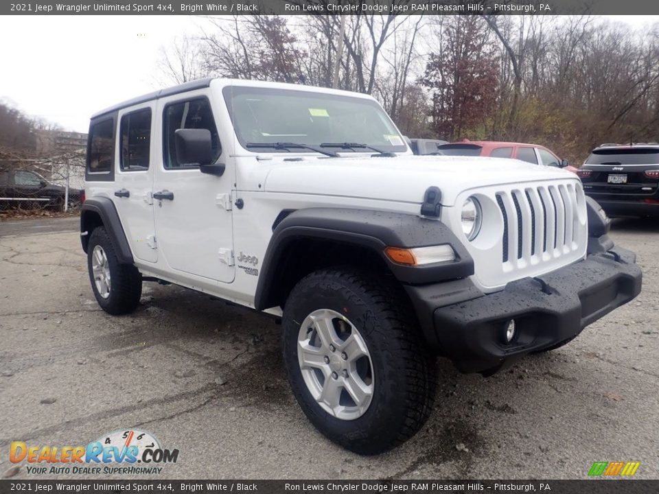 2021 Jeep Wrangler Unlimited Sport 4x4 Bright White / Black Photo #3