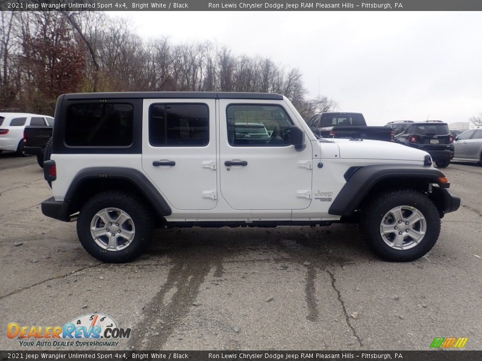 2021 Jeep Wrangler Unlimited Sport 4x4 Bright White / Black Photo #4