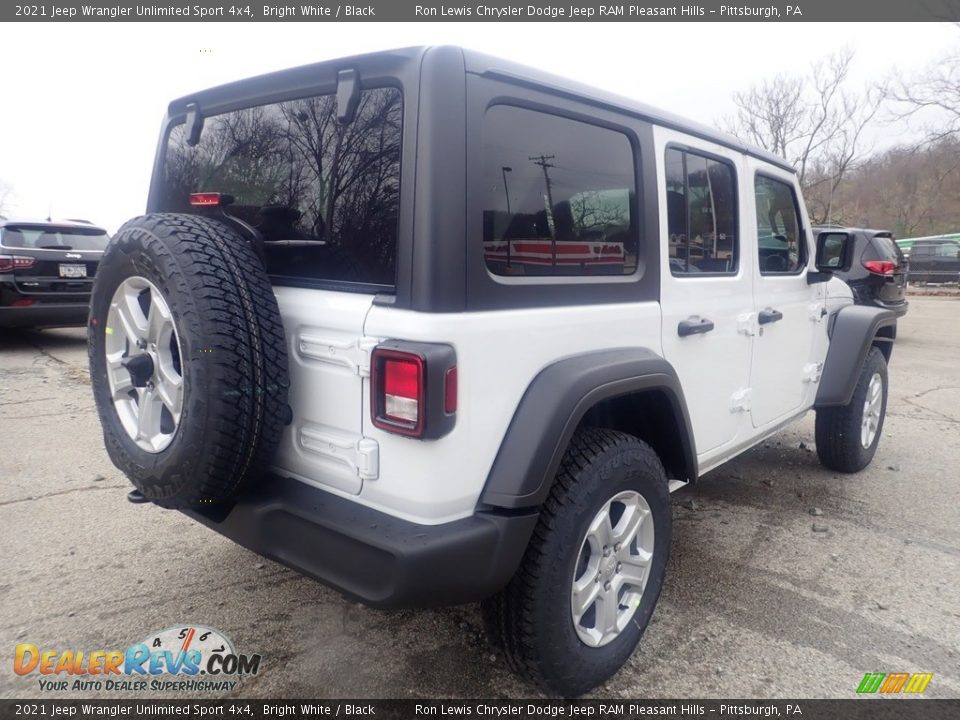 2021 Jeep Wrangler Unlimited Sport 4x4 Bright White / Black Photo #5
