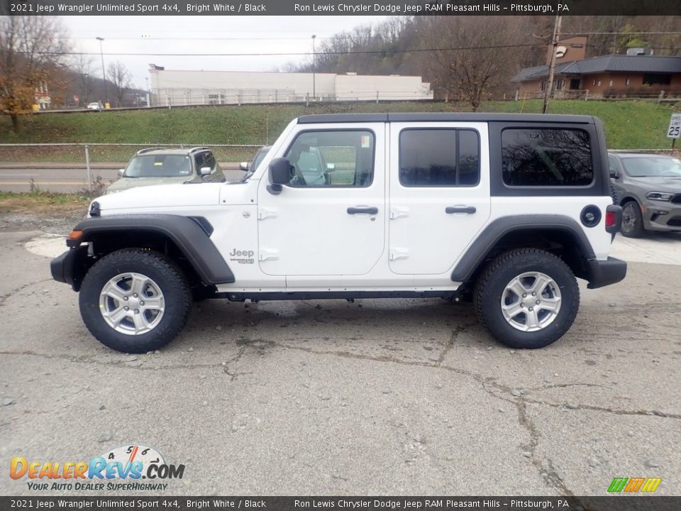 2021 Jeep Wrangler Unlimited Sport 4x4 Bright White / Black Photo #7