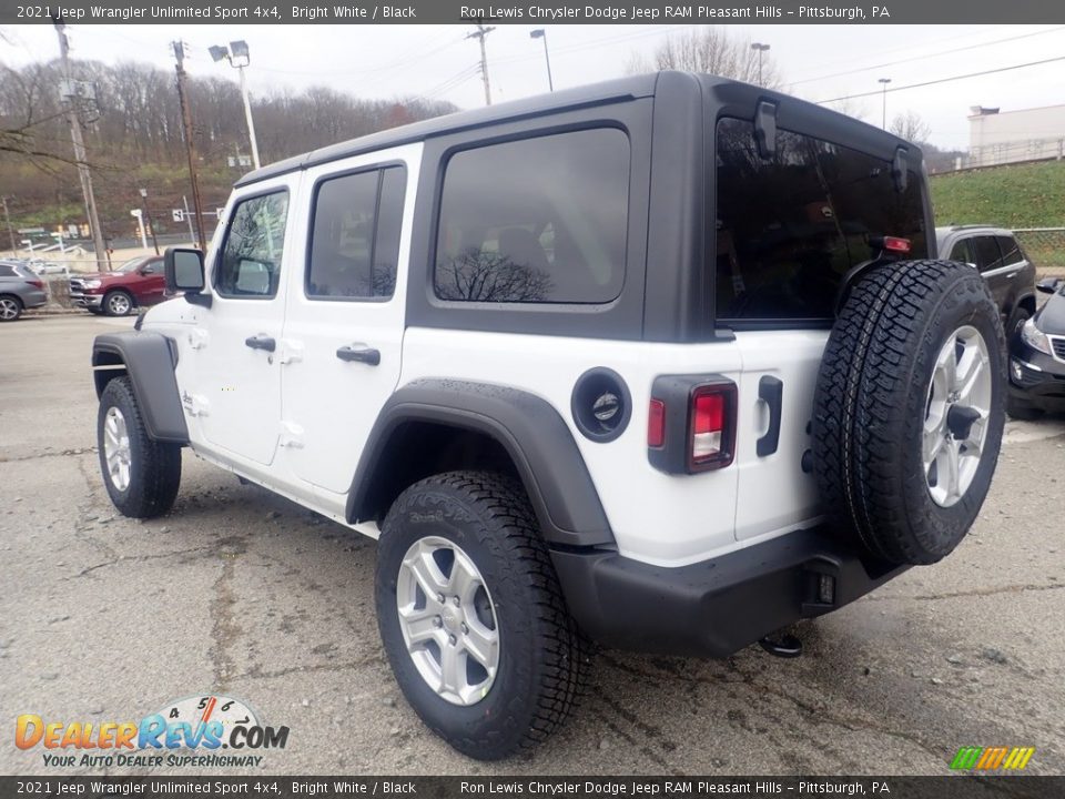 2021 Jeep Wrangler Unlimited Sport 4x4 Bright White / Black Photo #8