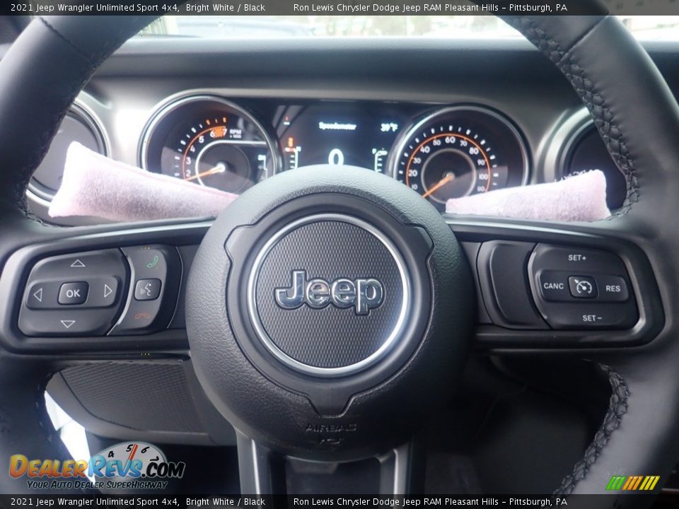 2021 Jeep Wrangler Unlimited Sport 4x4 Bright White / Black Photo #20