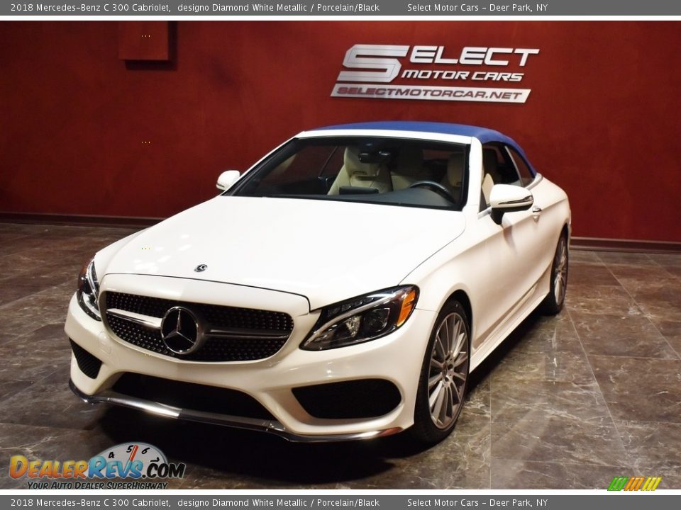 2018 Mercedes-Benz C 300 Cabriolet designo Diamond White Metallic / Porcelain/Black Photo #6