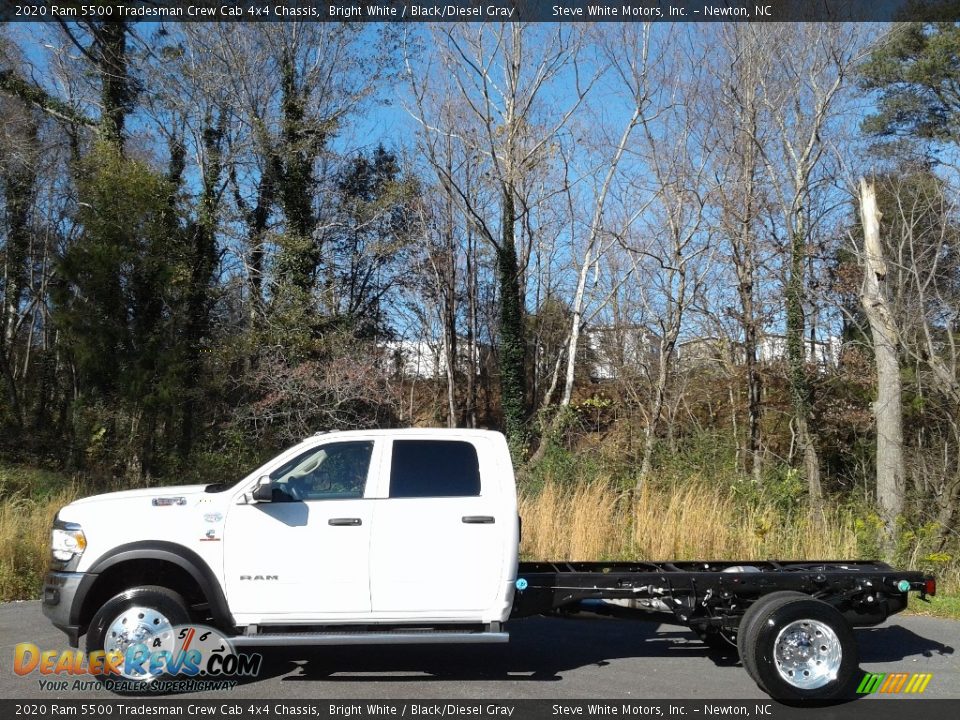 2020 Ram 5500 Tradesman Crew Cab 4x4 Chassis Bright White / Black/Diesel Gray Photo #1