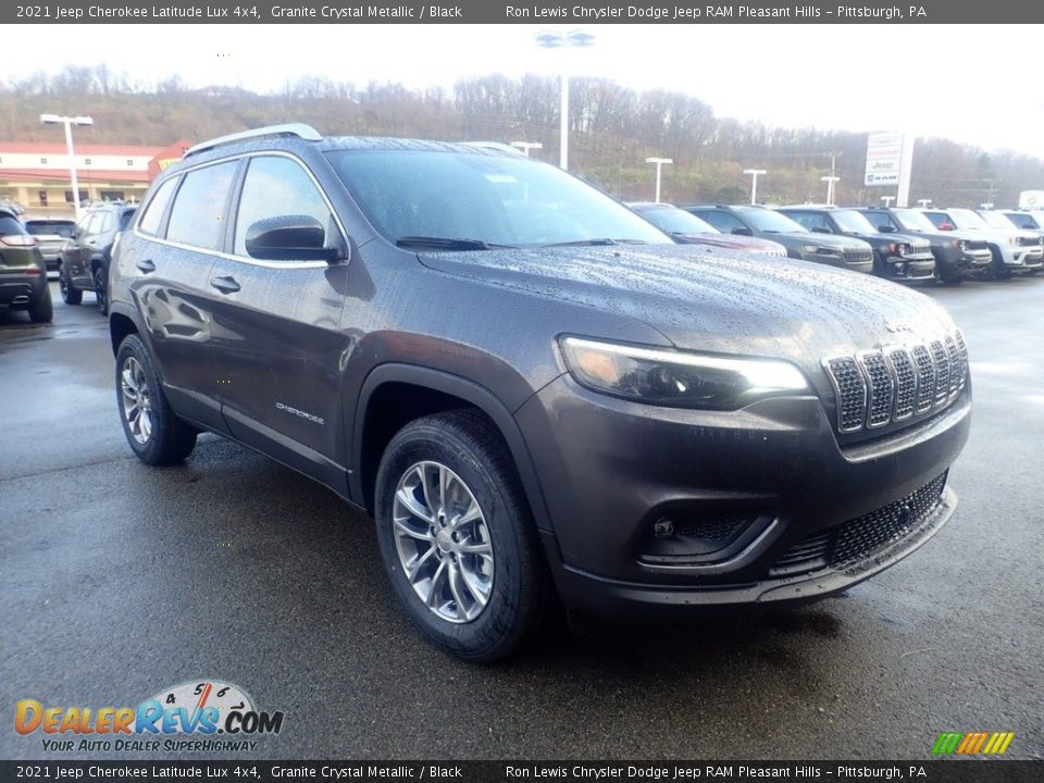 2021 Jeep Cherokee Latitude Lux 4x4 Granite Crystal Metallic / Black Photo #3