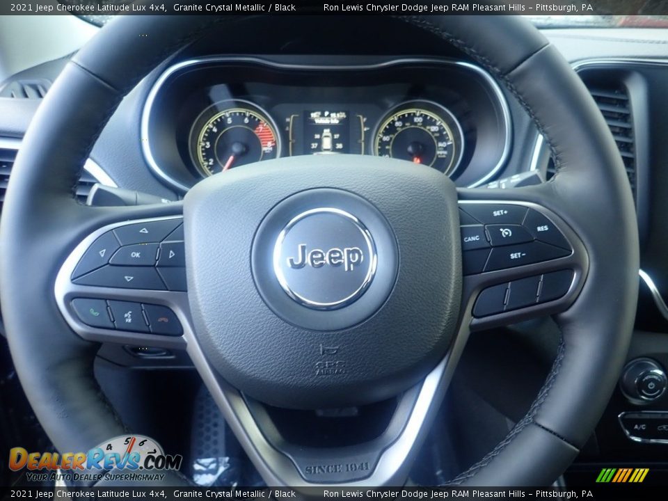 2021 Jeep Cherokee Latitude Lux 4x4 Granite Crystal Metallic / Black Photo #18
