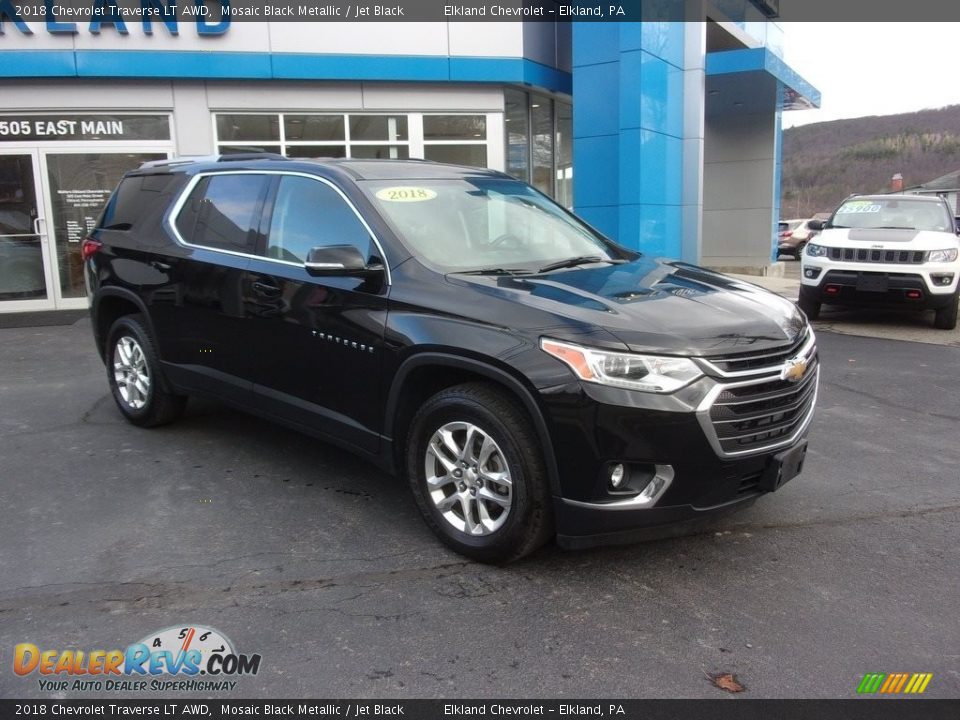 2018 Chevrolet Traverse LT AWD Mosaic Black Metallic / Jet Black Photo #1