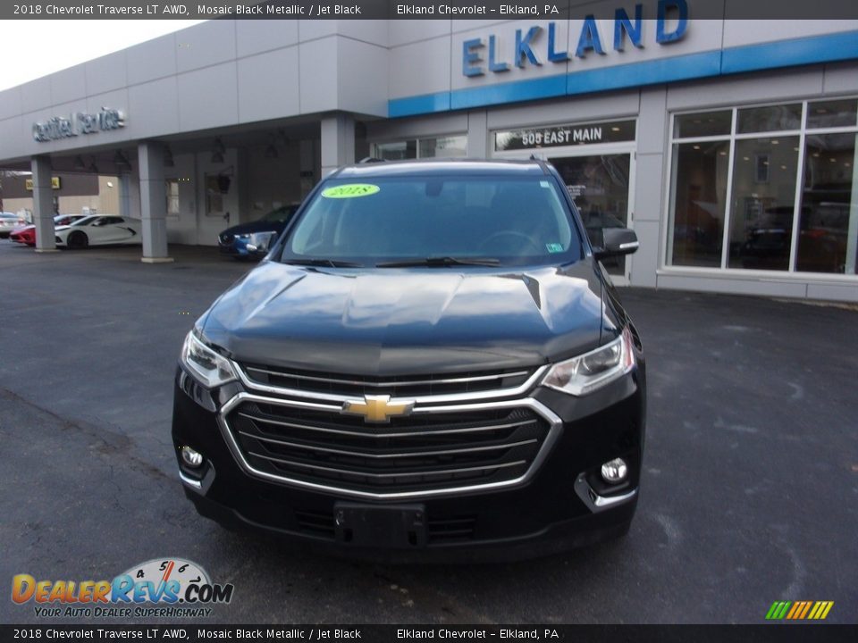 2018 Chevrolet Traverse LT AWD Mosaic Black Metallic / Jet Black Photo #7