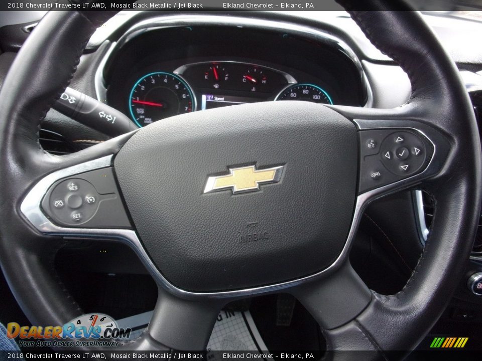 2018 Chevrolet Traverse LT AWD Mosaic Black Metallic / Jet Black Photo #19