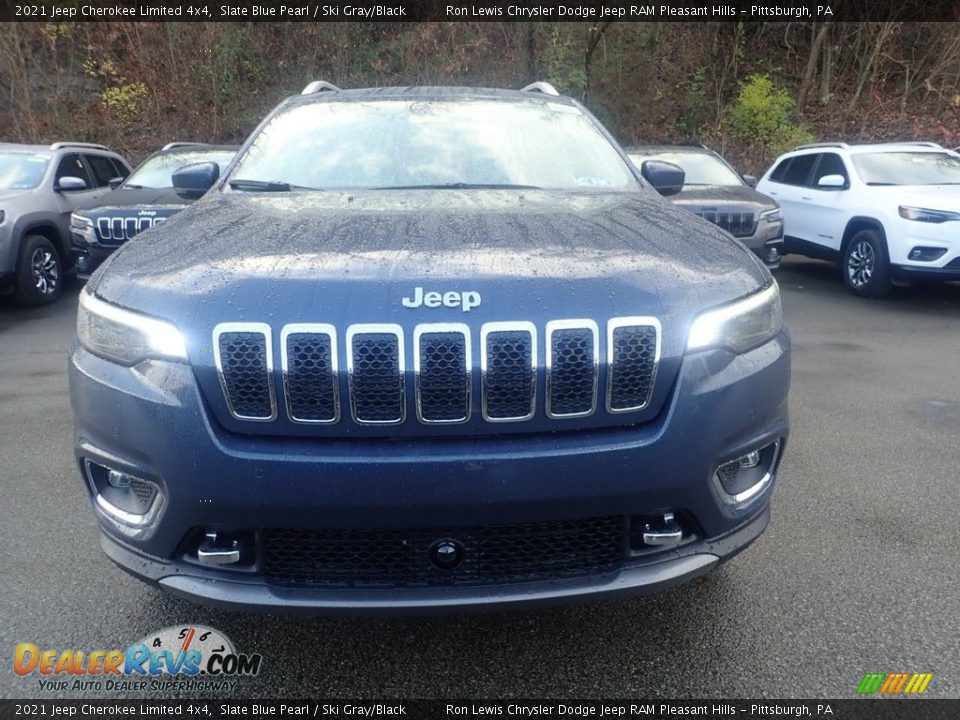 2021 Jeep Cherokee Limited 4x4 Slate Blue Pearl / Ski Gray/Black Photo #2