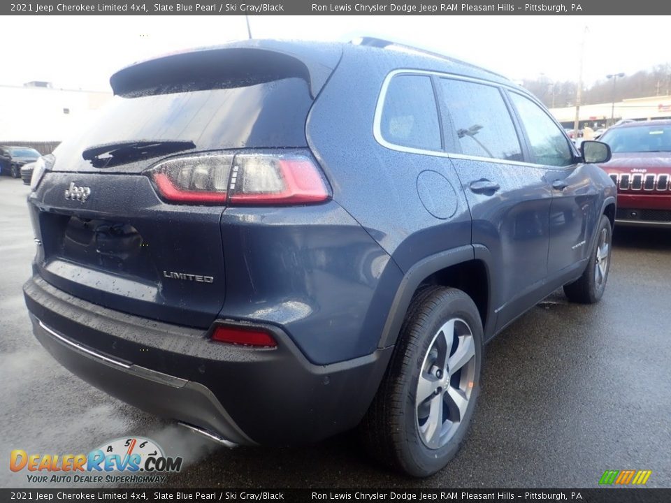 2021 Jeep Cherokee Limited 4x4 Slate Blue Pearl / Ski Gray/Black Photo #5