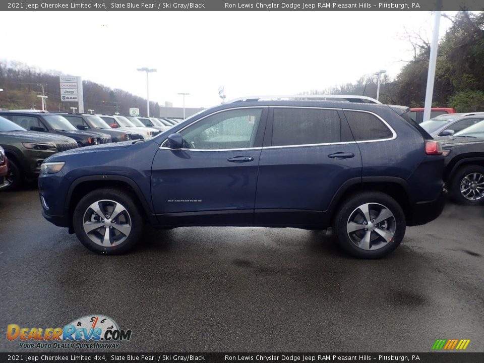 2021 Jeep Cherokee Limited 4x4 Slate Blue Pearl / Ski Gray/Black Photo #7