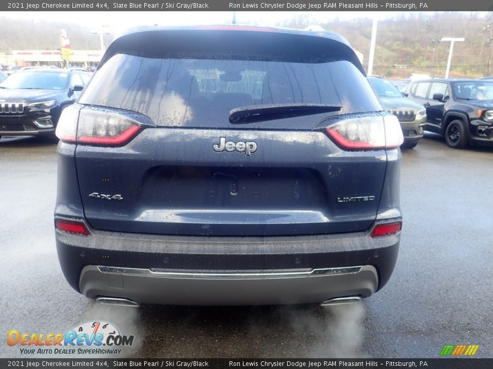 2021 Jeep Cherokee Limited 4x4 Slate Blue Pearl / Ski Gray/Black Photo #10