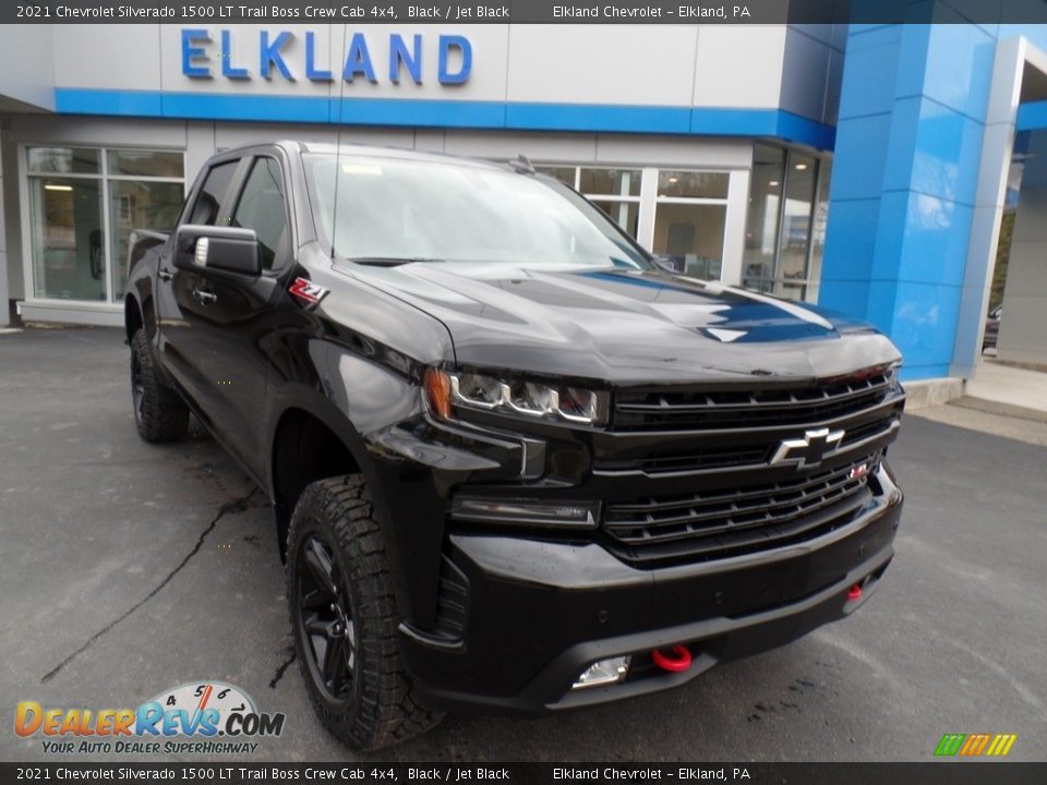 2021 Chevrolet Silverado 1500 LT Trail Boss Crew Cab 4x4 Black / Jet Black Photo #4