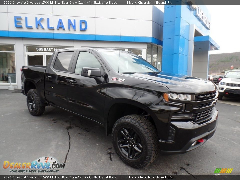 2021 Chevrolet Silverado 1500 LT Trail Boss Crew Cab 4x4 Black / Jet Black Photo #5