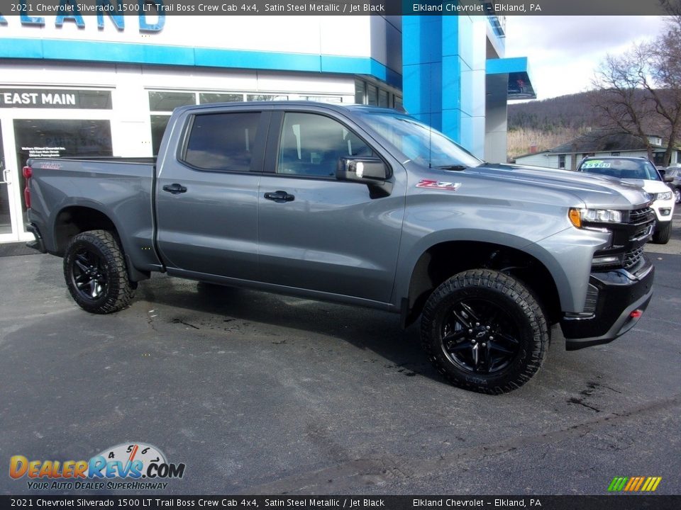2021 Chevrolet Silverado 1500 LT Trail Boss Crew Cab 4x4 Satin Steel Metallic / Jet Black Photo #3