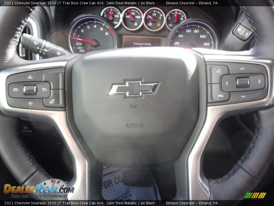 2021 Chevrolet Silverado 1500 LT Trail Boss Crew Cab 4x4 Satin Steel Metallic / Jet Black Photo #20
