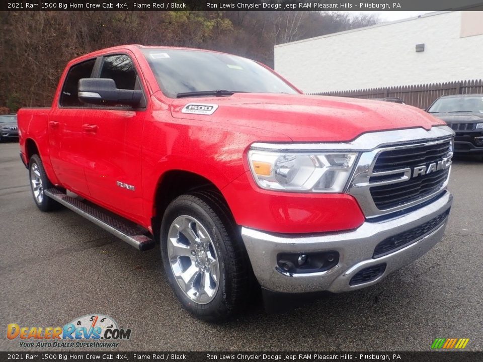 2021 Ram 1500 Big Horn Crew Cab 4x4 Flame Red / Black Photo #3