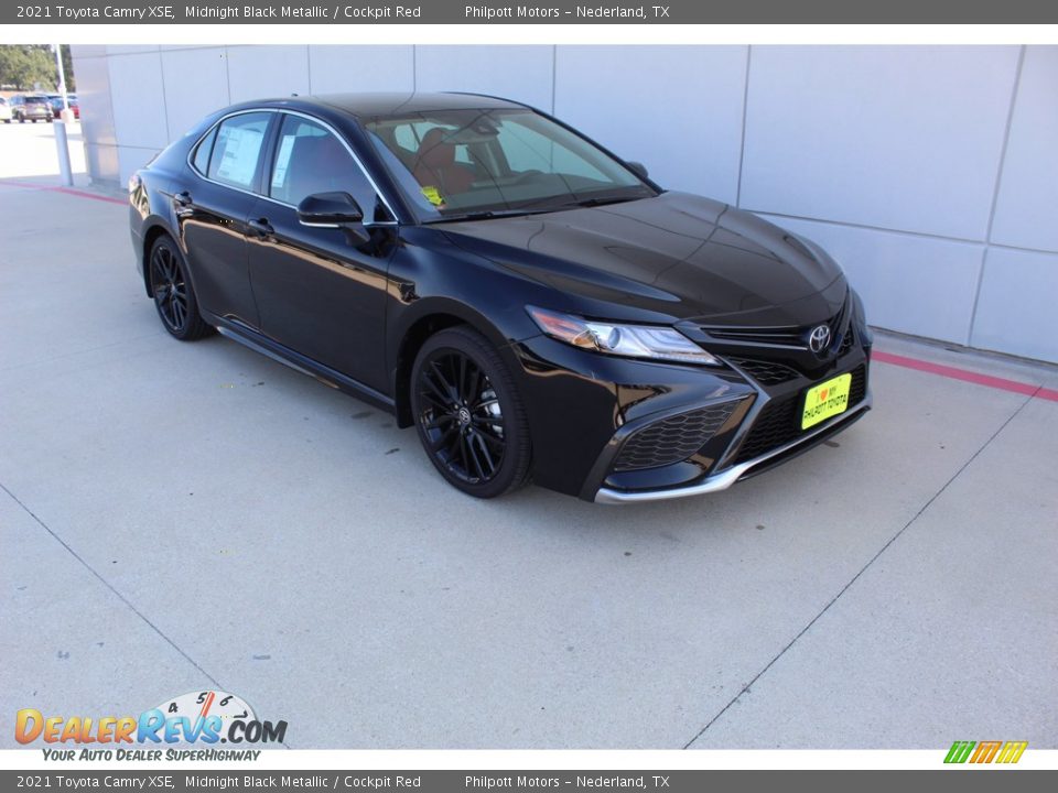 2021 Toyota Camry XSE Midnight Black Metallic / Cockpit Red Photo #2