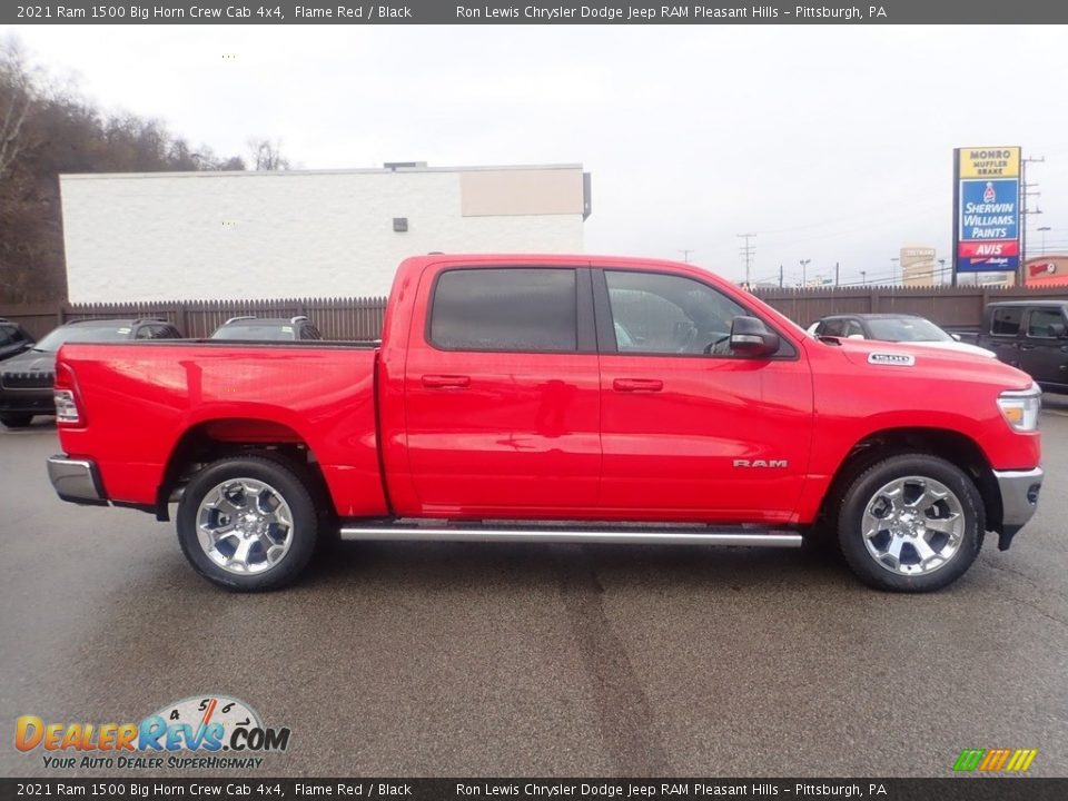 2021 Ram 1500 Big Horn Crew Cab 4x4 Flame Red / Black Photo #4