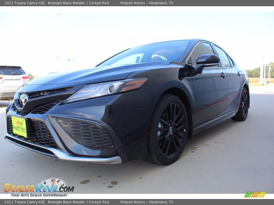 2021 Toyota Camry XSE Midnight Black Metallic / Cockpit Red Photo #4