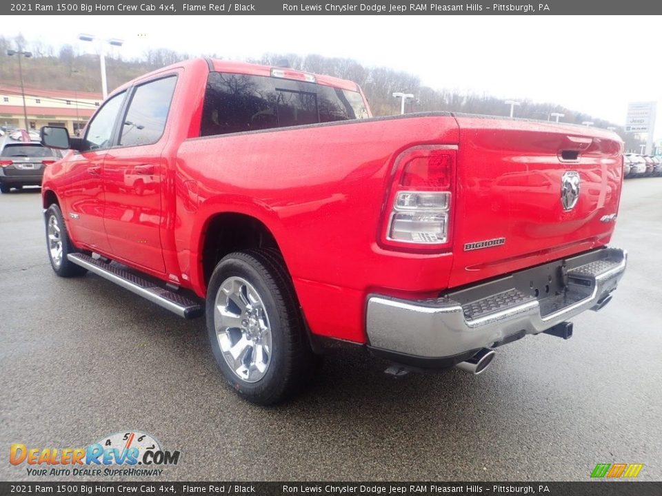 2021 Ram 1500 Big Horn Crew Cab 4x4 Flame Red / Black Photo #7