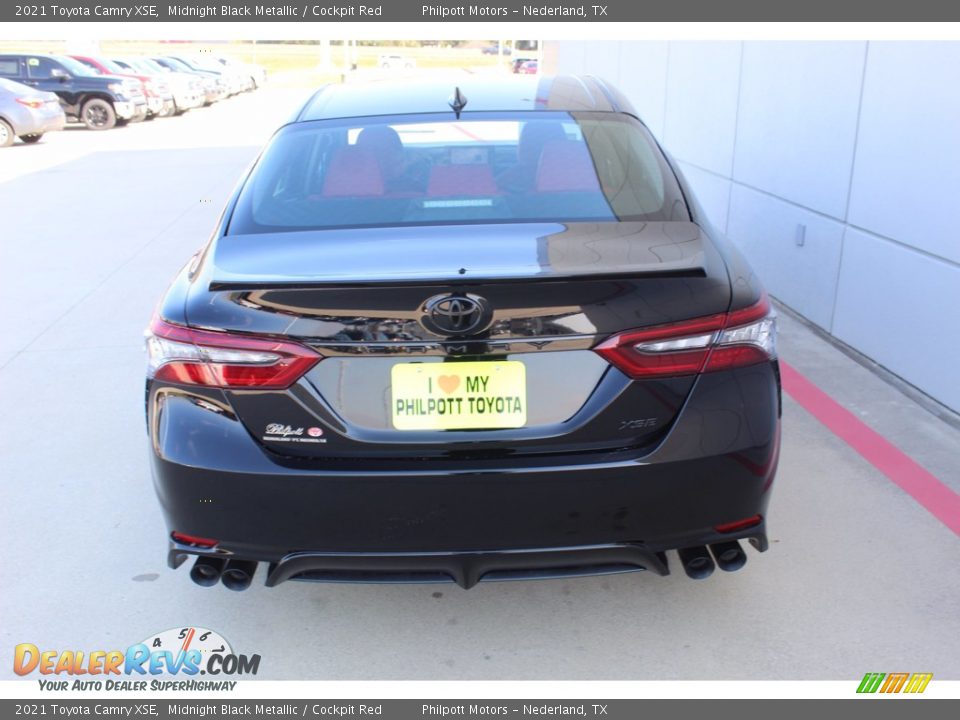 2021 Toyota Camry XSE Midnight Black Metallic / Cockpit Red Photo #7