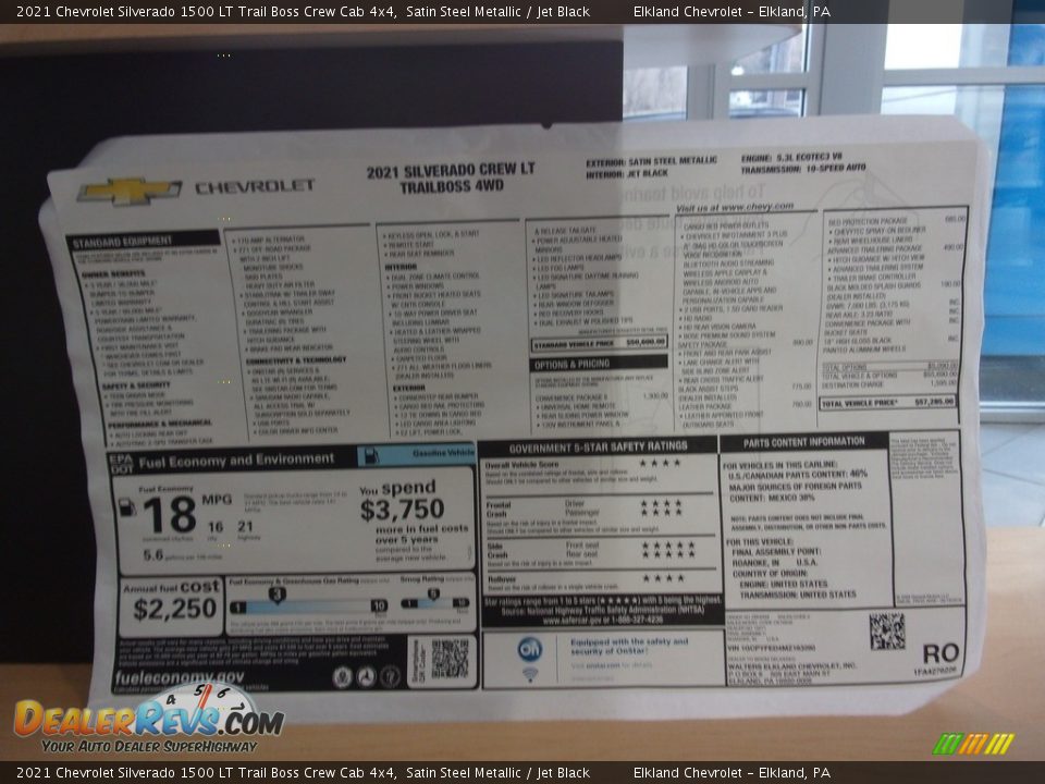 2021 Chevrolet Silverado 1500 LT Trail Boss Crew Cab 4x4 Satin Steel Metallic / Jet Black Photo #34