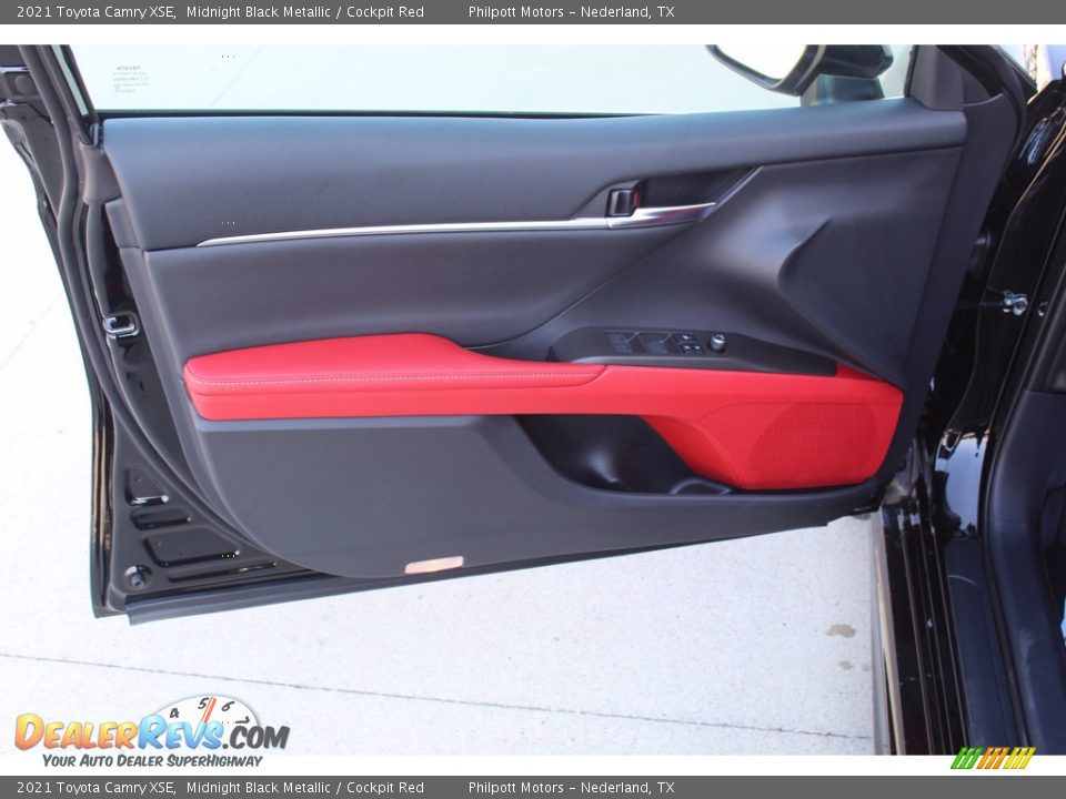 2021 Toyota Camry XSE Midnight Black Metallic / Cockpit Red Photo #9
