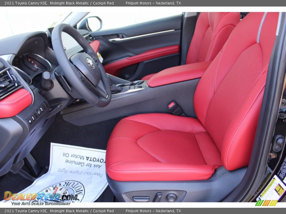 2021 Toyota Camry XSE Midnight Black Metallic / Cockpit Red Photo #10
