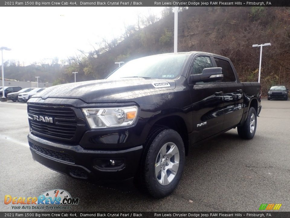 2021 Ram 1500 Big Horn Crew Cab 4x4 Diamond Black Crystal Pearl / Black Photo #1