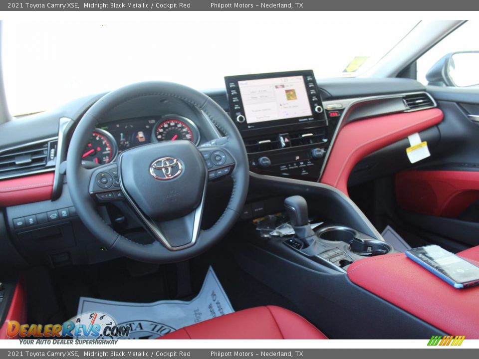 2021 Toyota Camry XSE Midnight Black Metallic / Cockpit Red Photo #21