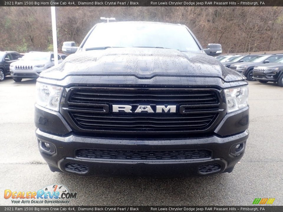 2021 Ram 1500 Big Horn Crew Cab 4x4 Diamond Black Crystal Pearl / Black Photo #2