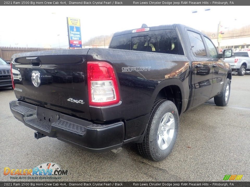 2021 Ram 1500 Big Horn Crew Cab 4x4 Diamond Black Crystal Pearl / Black Photo #5