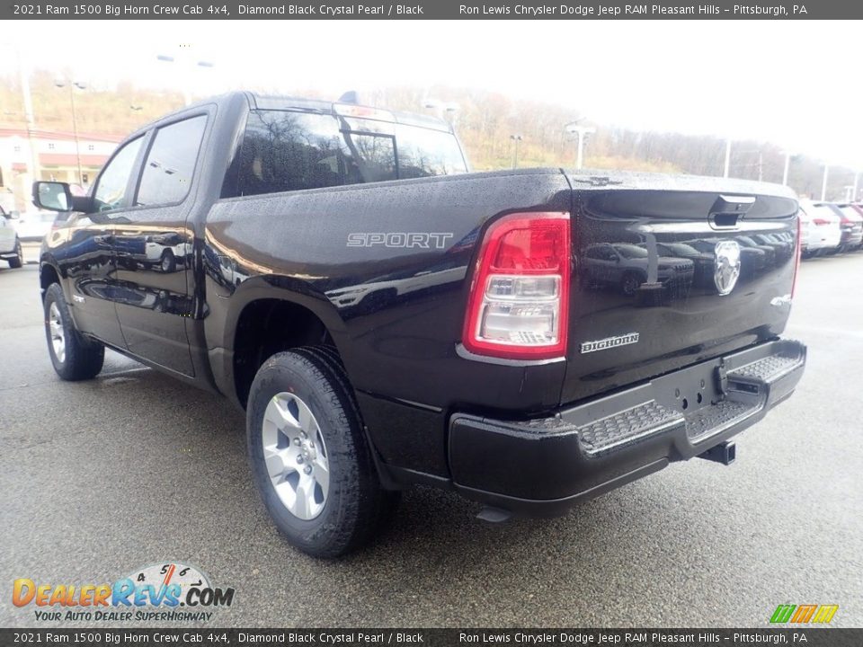 2021 Ram 1500 Big Horn Crew Cab 4x4 Diamond Black Crystal Pearl / Black Photo #7