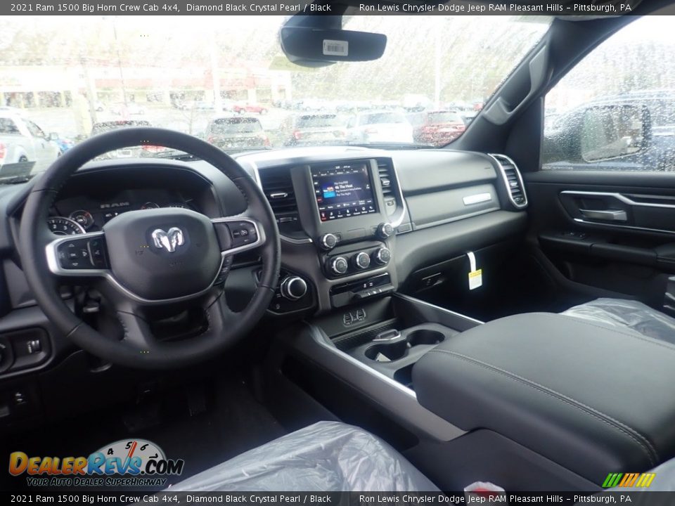 2021 Ram 1500 Big Horn Crew Cab 4x4 Diamond Black Crystal Pearl / Black Photo #12