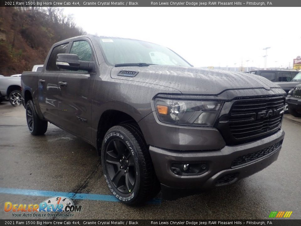 2021 Ram 1500 Big Horn Crew Cab 4x4 Granite Crystal Metallic / Black Photo #3
