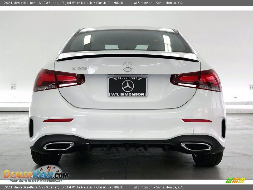 2021 Mercedes-Benz A 220 Sedan Digital White Metallic / Classic Red/Black Photo #3