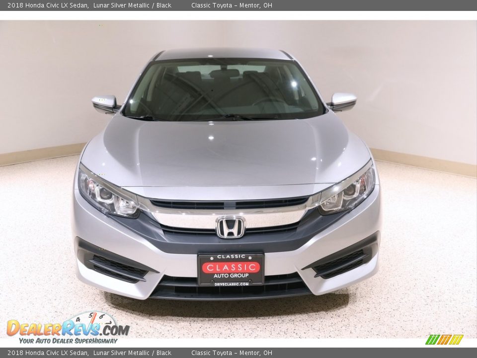 2018 Honda Civic LX Sedan Lunar Silver Metallic / Black Photo #2