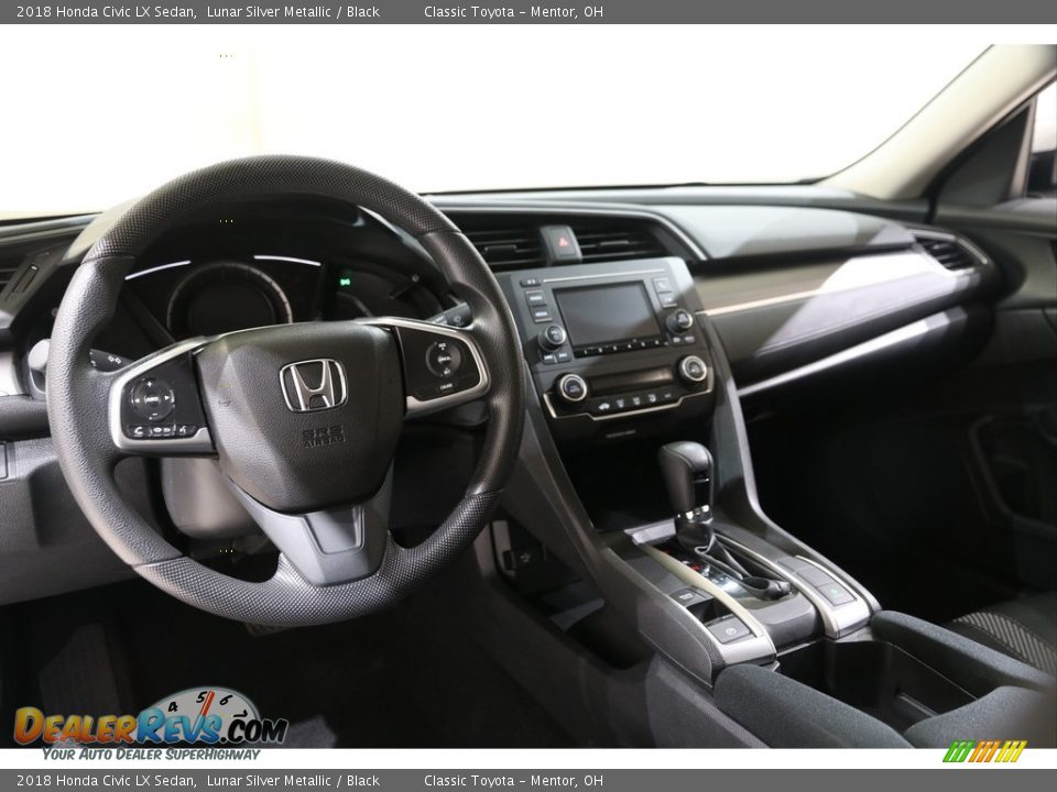 2018 Honda Civic LX Sedan Lunar Silver Metallic / Black Photo #6