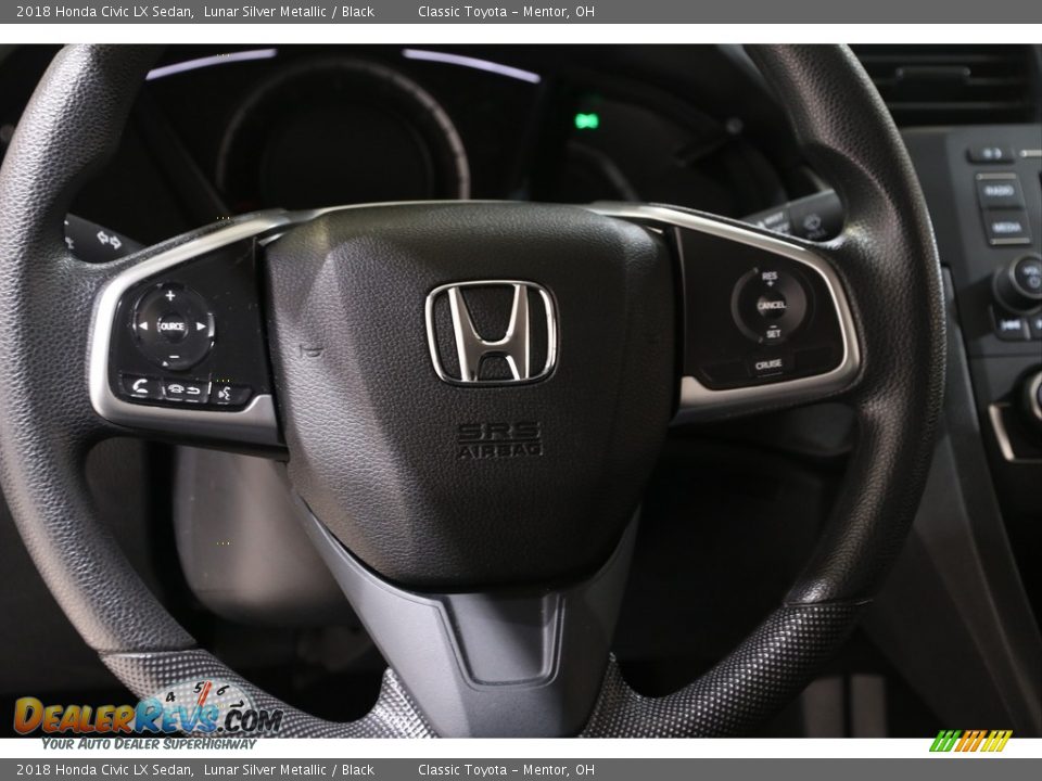 2018 Honda Civic LX Sedan Lunar Silver Metallic / Black Photo #7