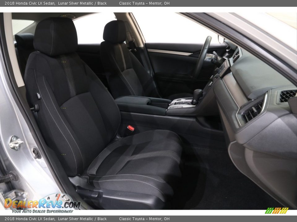2018 Honda Civic LX Sedan Lunar Silver Metallic / Black Photo #13