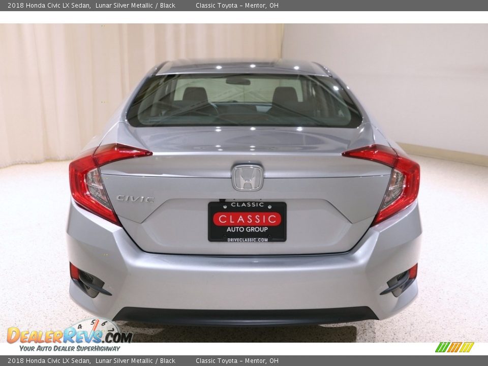 2018 Honda Civic LX Sedan Lunar Silver Metallic / Black Photo #16