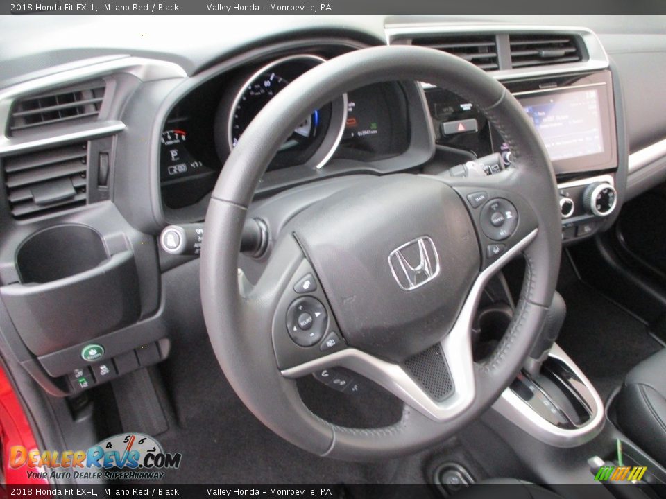 2018 Honda Fit EX-L Steering Wheel Photo #14