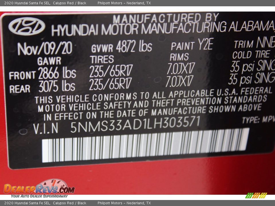 2020 Hyundai Santa Fe SEL Calypso Red / Black Photo #24