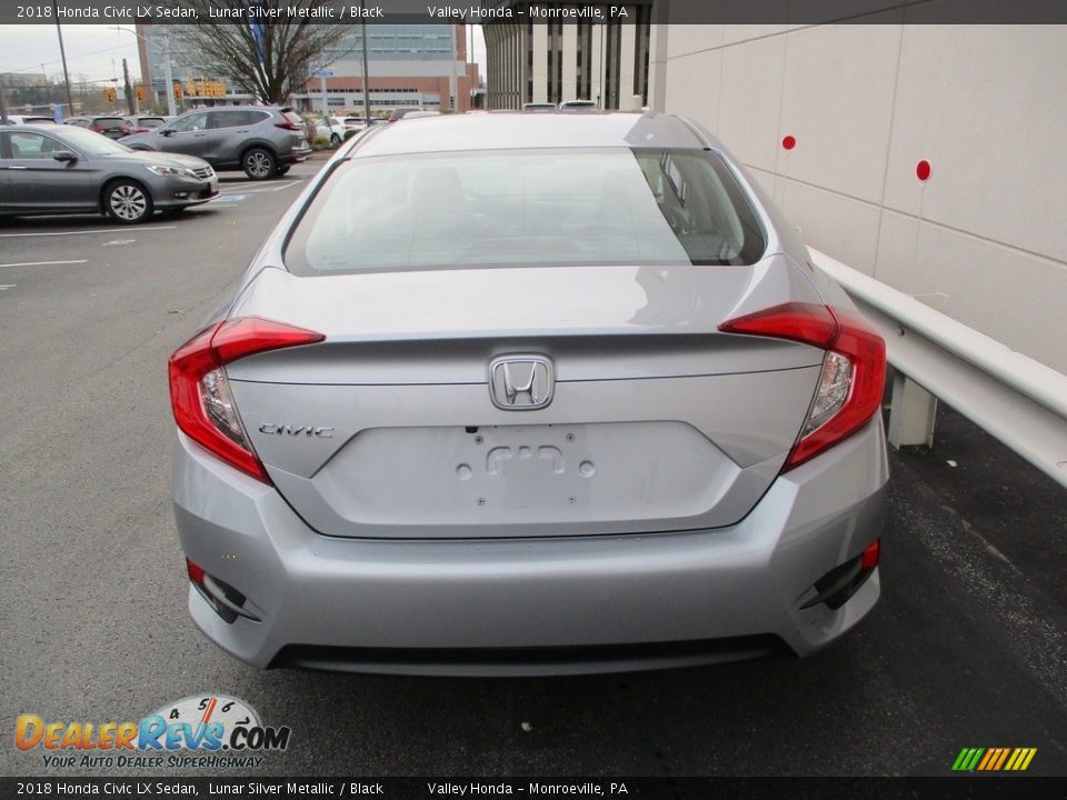 2018 Honda Civic LX Sedan Lunar Silver Metallic / Black Photo #4