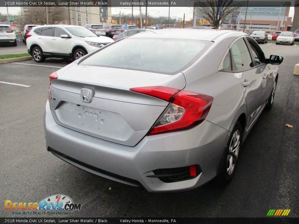 2018 Honda Civic LX Sedan Lunar Silver Metallic / Black Photo #5