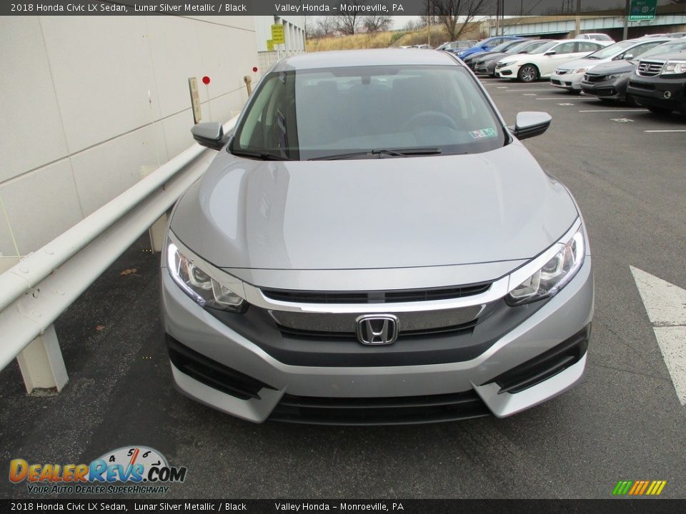 2018 Honda Civic LX Sedan Lunar Silver Metallic / Black Photo #8